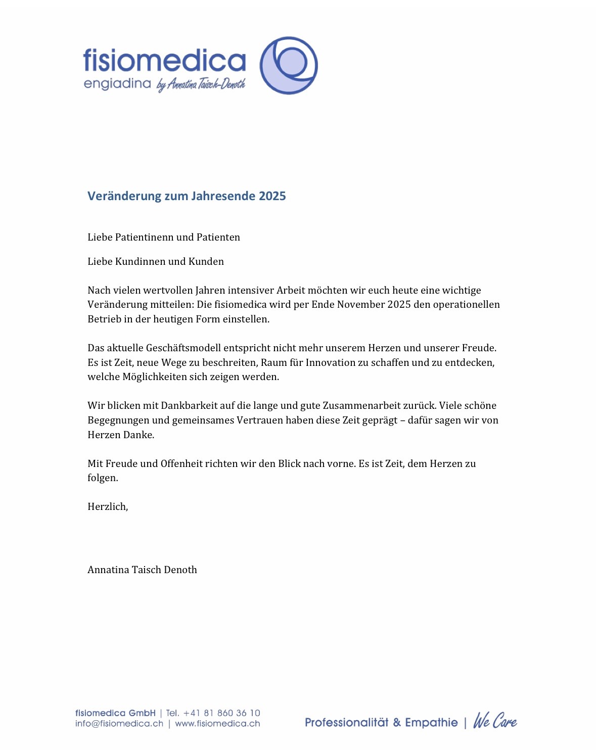Veränderung zum Jahresende 2025